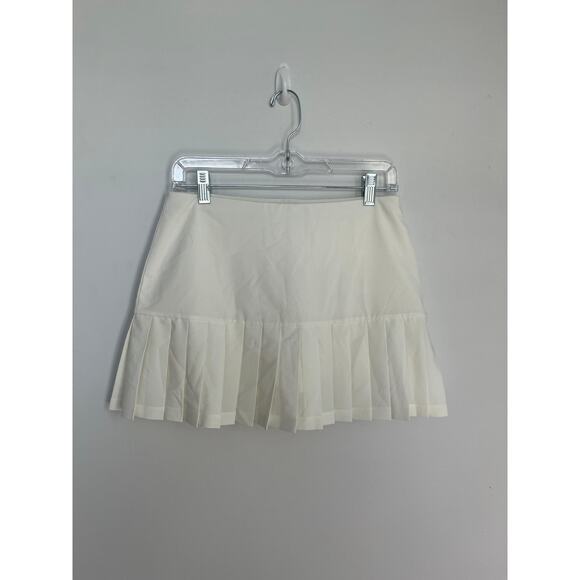 Tory Sport Pleated Tennis Skirt Womens S White Athletic Stretch Skort - Picture 1 of 8